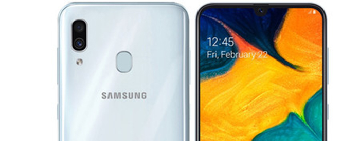 frontal y trasera del Samsung Galaxy A30s