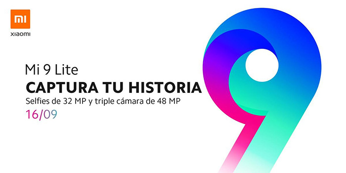 Cartel de presentación del nuevo Xiaomi Mi 9 Lite